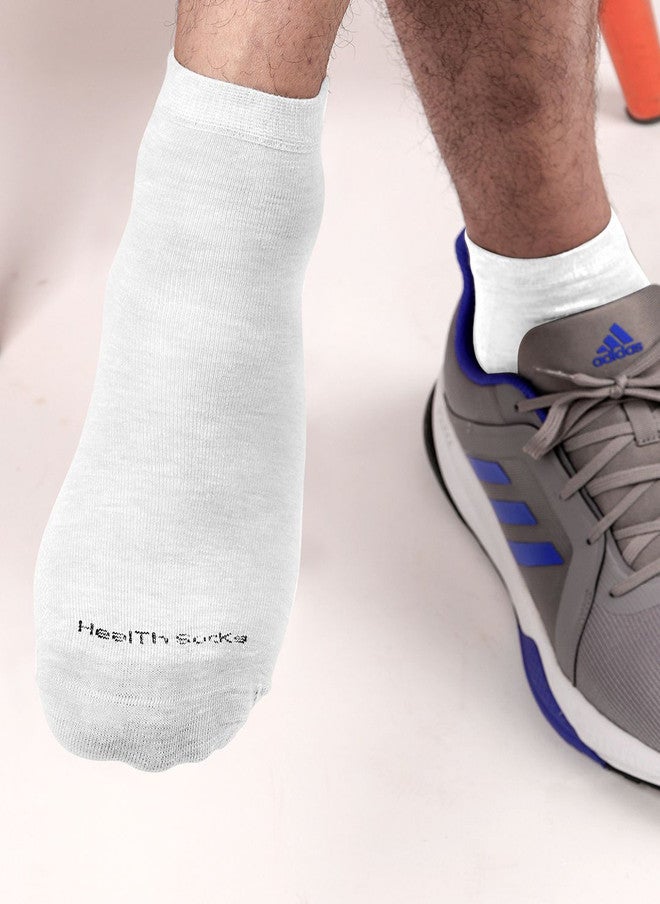 FOOTPRINTS Health Socks Men 2 Pairs Seamless Organic Cotton Ankle-Length Bamboo Socks - Image 4